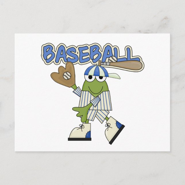 Frosch Baseball - Fangschreckenkrebse und Geschenk Postkarte (Vorderseite)