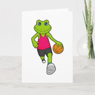 Frosch Basketball-Spieler Basketball Karte