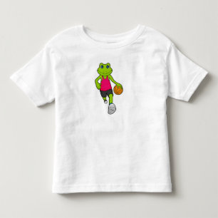 Frosch Basketball-Spieler Basketball Kleinkind T-shirt