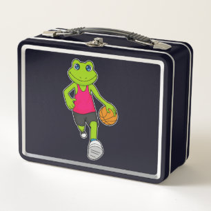 Frosch Basketball-Spieler Basketball Metall Brotdose