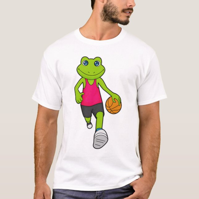 Frosch Basketball-Spieler Basketball T-Shirt (Vorderseite)