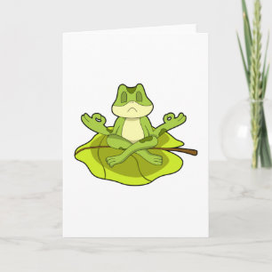 Frosch bei der Meditation Karte
