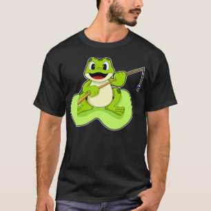 Frosch beim Angeln mit Angelrute 2 T-Shirt