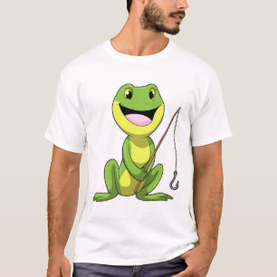 Frosch beim Angeln mit Angelrute T-Shirt