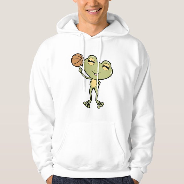 Frosch beim Basketball-Sport Hoodie (Vorderseite)