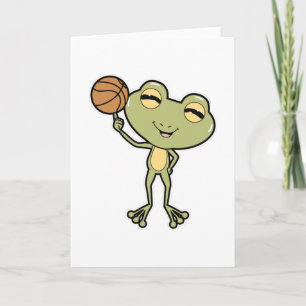 Frosch beim Basketball-Sport Karte