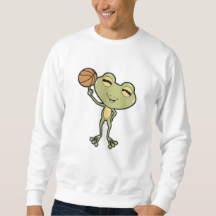 Frosch beim Basketball-Sport Sweatshirt