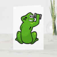 Frosch beim Bodybuilding mit Kurzhantel