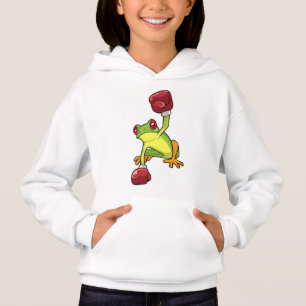 Frosch beim Boxen mit Boxhandschuhen Hoodie