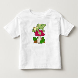 Frosch beim Schlafen mit Pilz Kleinkind T-shirt