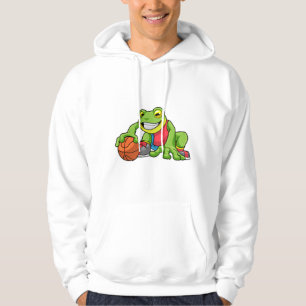 Frosch beim Sport mit Basketball Hoodie