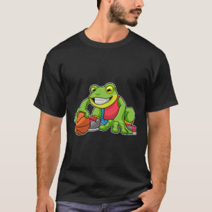 Frosch beim Sport mit Basketball T-Shirt