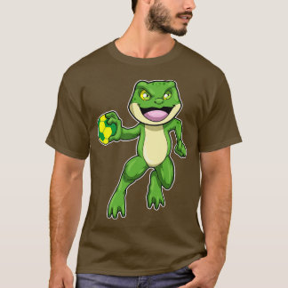 Frosch beim Sport mit Handball T-Shirt