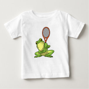 Frosch beim Tennis mit Tennisschläger Baby T-shirt