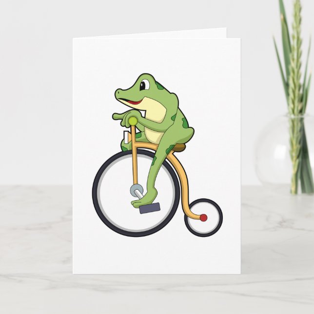 Frosch beim Zirkus mit Fahrrad.PNG Karte (Vorderseite)