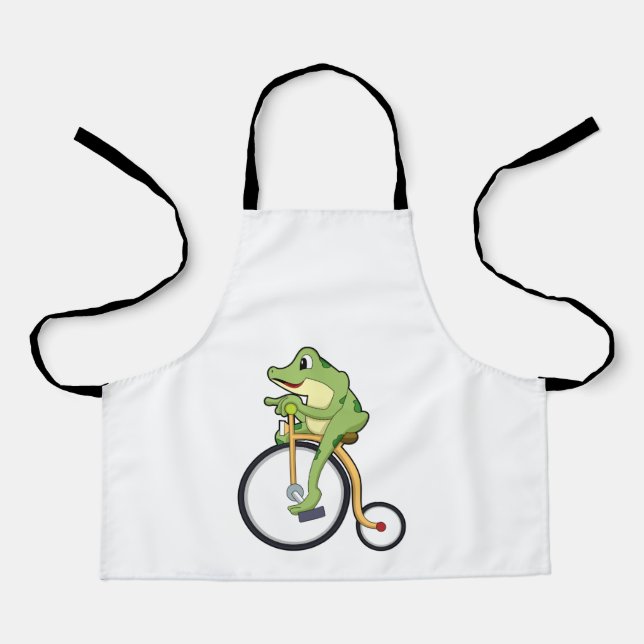 Frosch beim Zirkus mit Fahrrad.PNG Schürze (Vorderseite)