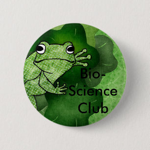 Frosch, Biowissenschafts-Verein Button