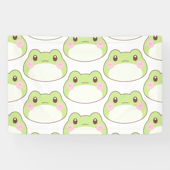 Frosch Birthday Kinder Kunst Banner (Horizontal)