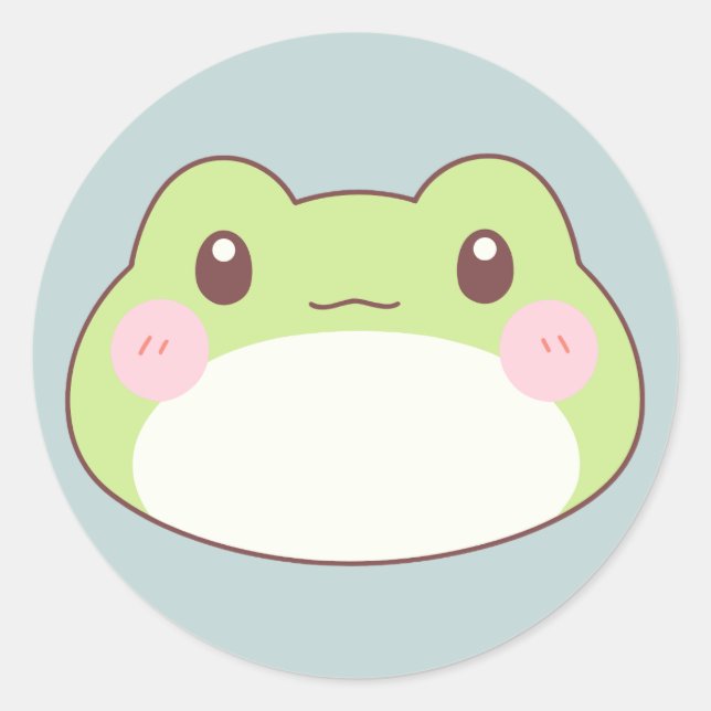 Frosch Birthday Kinder Kunst Runder Aufkleber (Vorderseite)