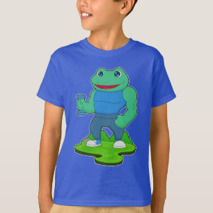 Frosch Bodybuilder Hantel Bodybuilding T-Shirt