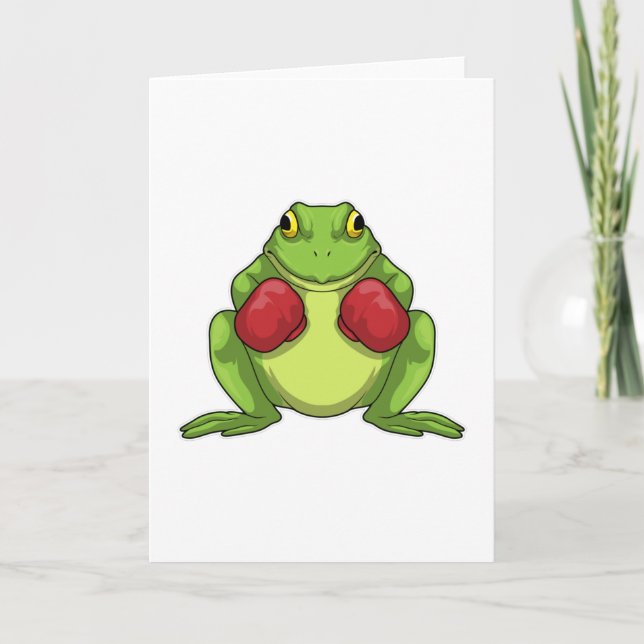 Frosch Boxer Boxhandschuhe Karte (Vorderseite)