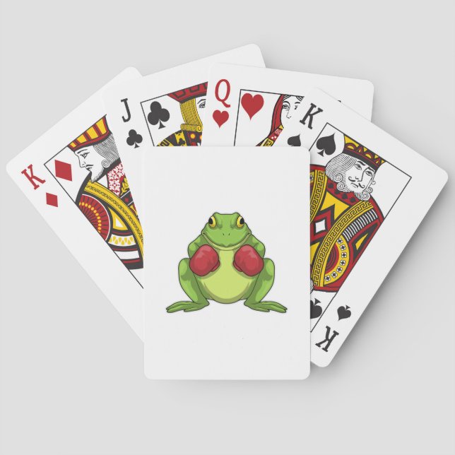 Frosch Boxer Boxhandschuhe Spielkarten (Rückseite)