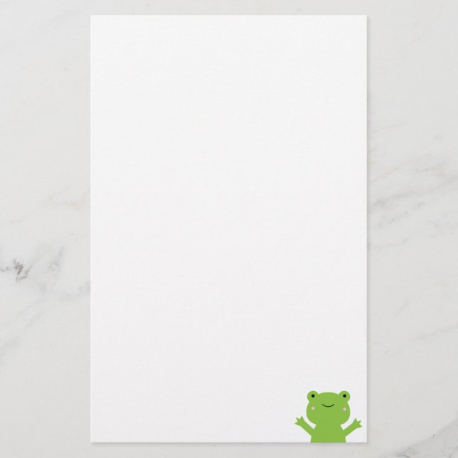 Frosch Briefpapier (Vorderseite)