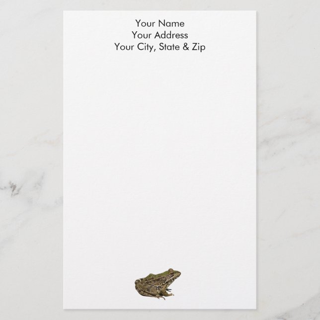 Frosch Briefpapier (Vorderseite)