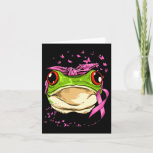 Frosch Brustkrebs Bewusstsein rosa Krebs Karte