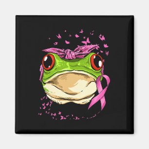 Frosch Brustkrebs Bewusstsein rosa Krebs Magnet