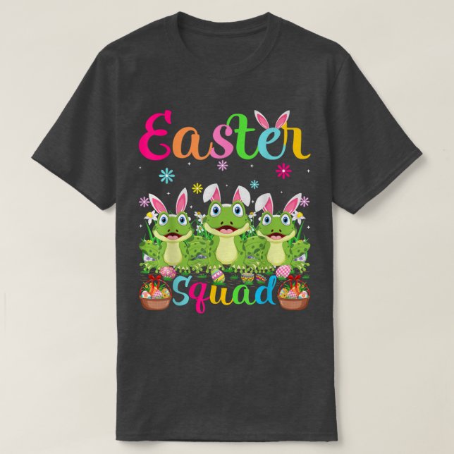 Frosch Bunny Ear Funny Easter Squad Frosch Happy E T-Shirt (Design vorne)