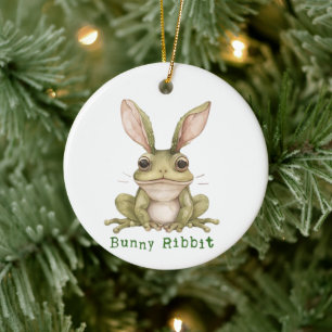 Frosch Bunny Rabbit Floppy Oars Toad Funny Oster Keramik Ornament