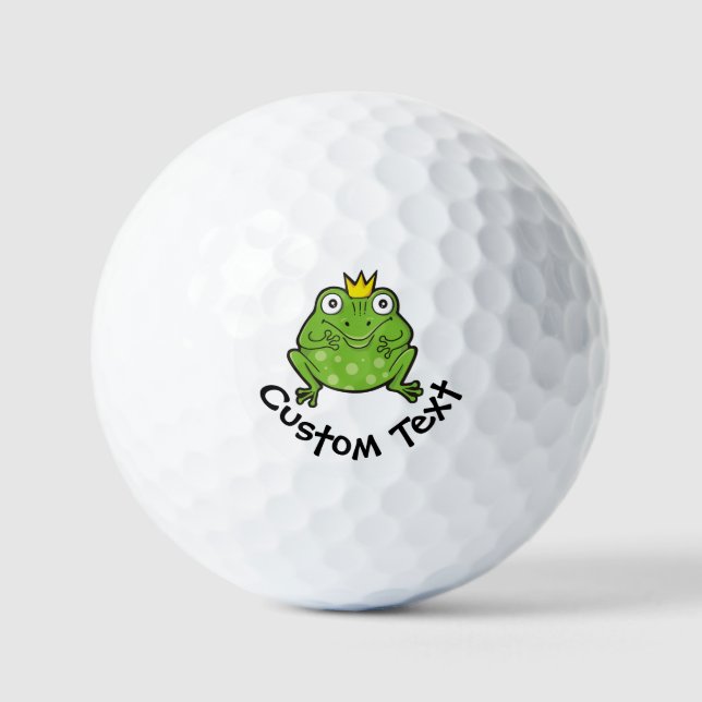 Frosch-Cartoon Golfball (Vorderseite)