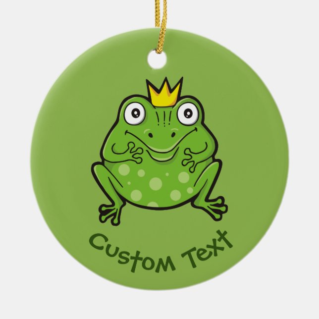 Frosch-Cartoon Keramik Ornament (Vorne)