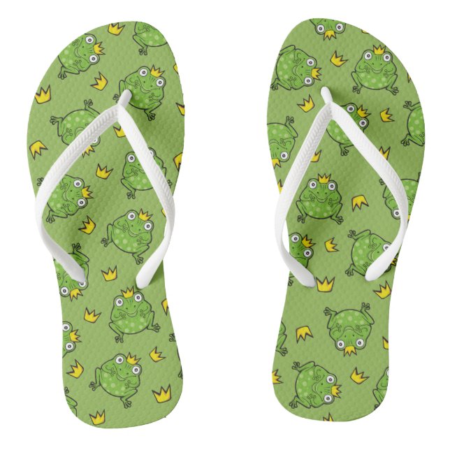 Frosch-Cartoon-Muster Flip Flops (Fußbett)