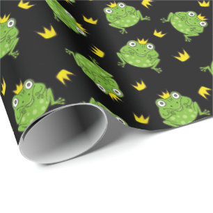 Frosch-Cartoon-Muster Geschenkpapier