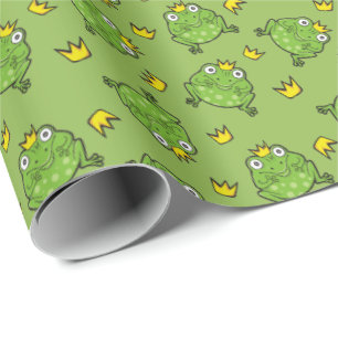 Frosch-Cartoon-Muster Geschenkpapier