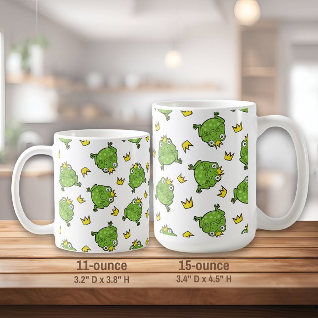 Frosch-Cartoon-Muster Kaffeetasse (Von Creator hochgeladen)
