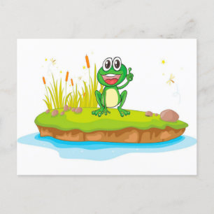 Frosch Cartoon niedlich Phantastische Schenkung Feiertagspostkarte