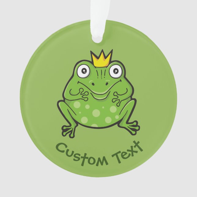 Frosch-Cartoon Ornament (Vorderseite)