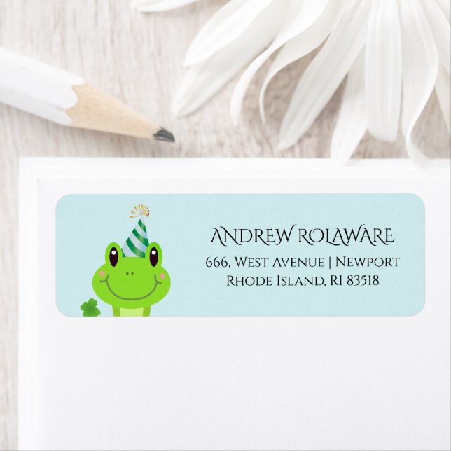 Frosch Clover Rücksendeadresse Sky Blue (Insitu)