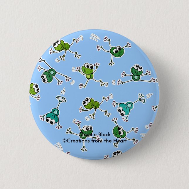 Frosch Collage Button (Vorderseite)