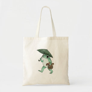 Frosch Cottagecore Pilzt Illustration Tragetasche