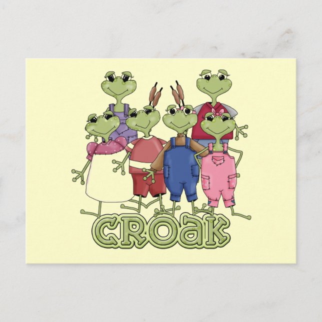 Frosch Croak Tshirts und Geschenke Postkarte (Vorderseite)
