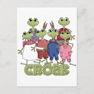 Frosch Croak Tshirts und Geschenke Postkarte