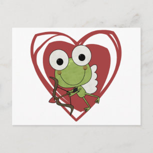 Frosch Cupid Valentine T - Shirt und Geschenke Feiertagspostkarte