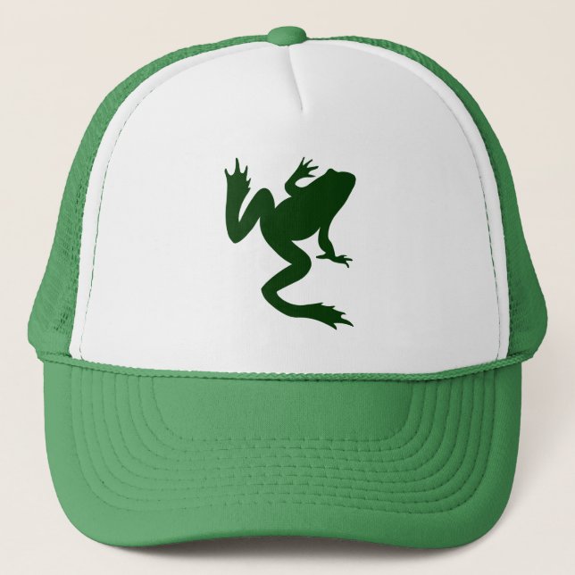 Frosch Dark Green Silhouette Truckerkappe (Vorderseite)