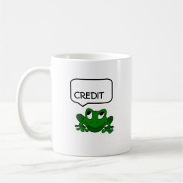 Frosch-Debet oder Kredit-Tasse Kaffeetasse