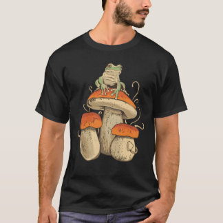 Frosch der Cotgor-Ästhetik Pilzsaal-Dark Academia T-Shirt