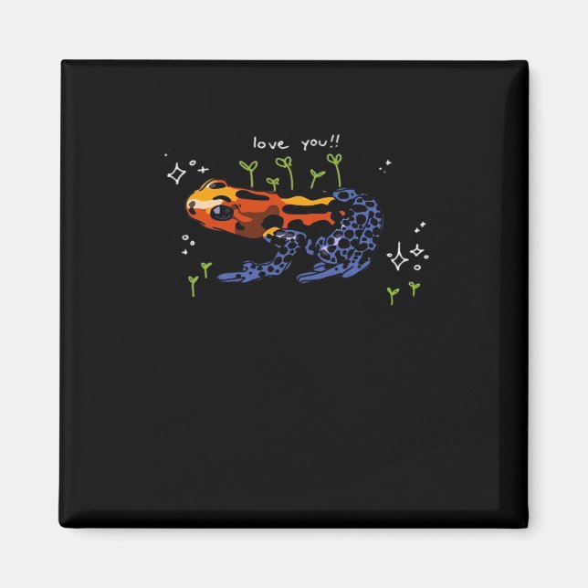 Frosch, der dich liebt, einfacher klassischer Stil Magnet (Vorne)